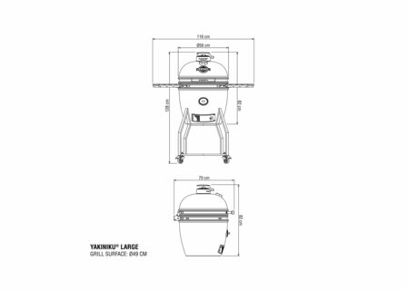 BBQ Kamado 22 Inch XL met Pro Set