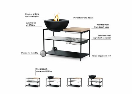 H&ouml;fats Fire Kitchen Buitenkeuken met Bowl 57 Vuurschaal