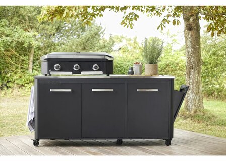 Cozze Werkbank 3 Deurs en 6 Wielen met Opklapbare Werktafels 180 cm