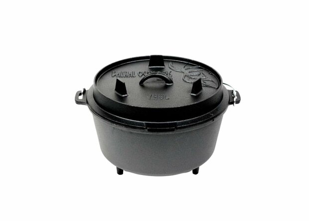 Valhal Dutch Oven Braadpan Gietijzer Zonder Pootjes 8 Liter