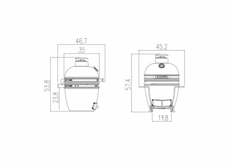 BBQ Kamado 11 Inch Mini