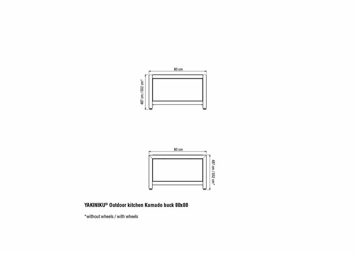 Yakiniku Buitenkeuken met Gat voor Kamado M L XL 80 x 80 cm