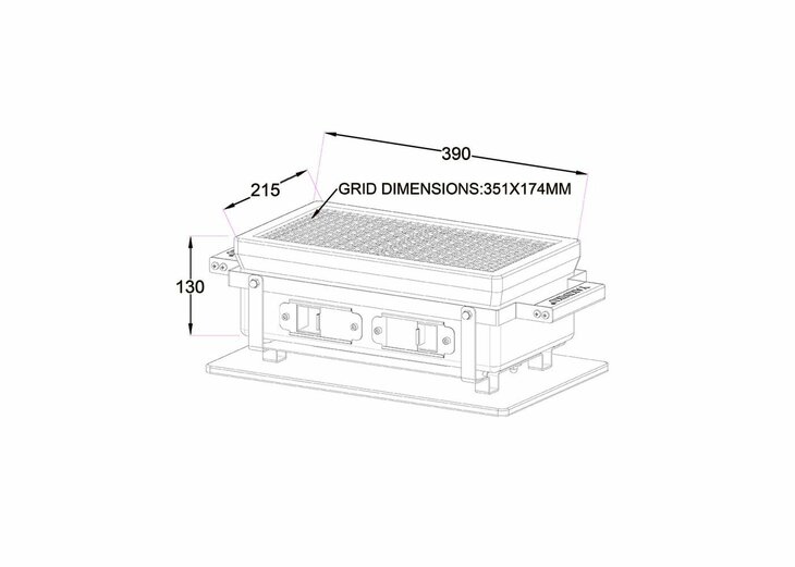 Yakiniku Shichirin Tafelgrill Rechthoekig