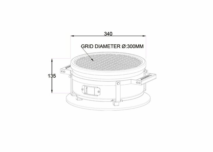 Yakiniku Shichirin Tafelgrill Rond