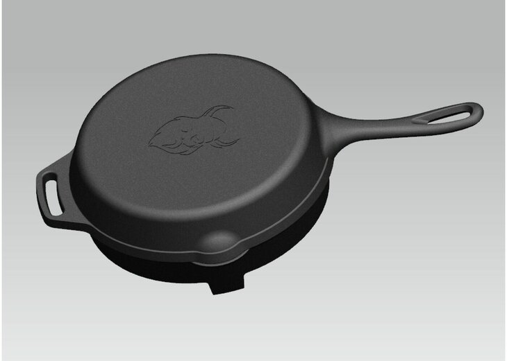Valhal Skillet Gietijzer Deksel &oslash; 25 cm met Grillpatroon