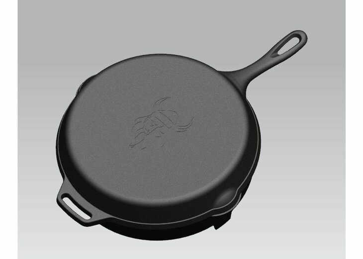 Valhal Skillet Gietijzer Deksel &oslash; 30 cm met Grillpatroon
