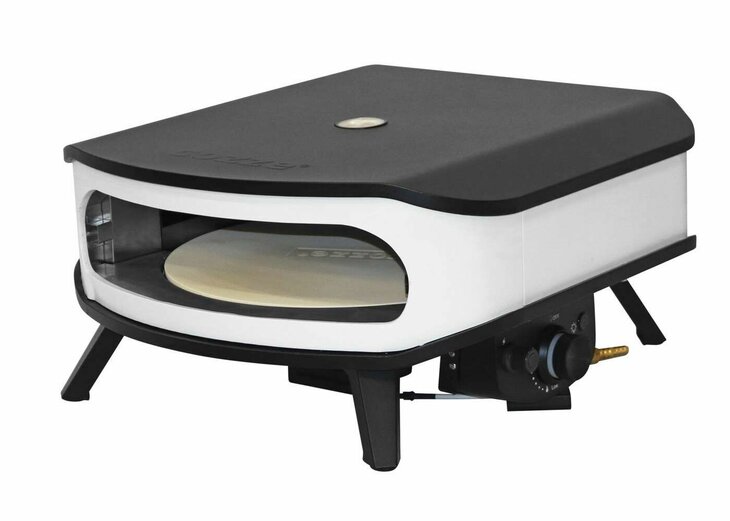 Cozze Pizza Oven Gas 17" met Thermometer en Roterende Pizzasteen 30 Mbar 5.0 KW