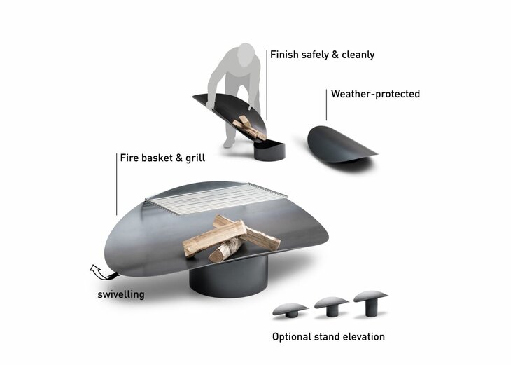H&ouml;fats Ellipse Vuurschaal