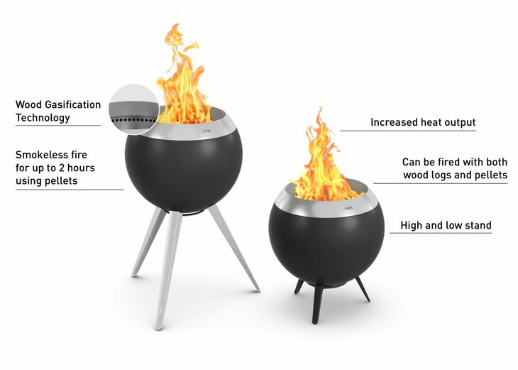 H&ouml;fats Moon 45 Vuurschaal met Standaard Laag