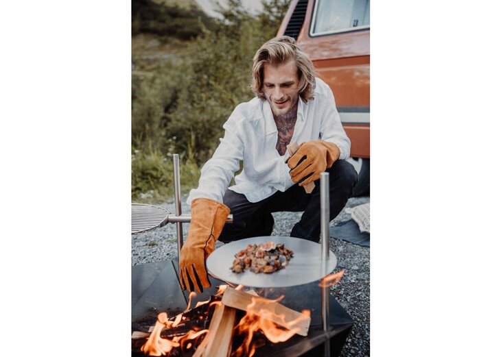H&ouml;fats Triple Vuurschaal Tafel en Warmhoudplaat
