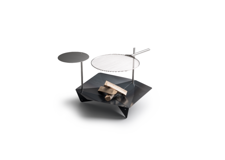 H&ouml;fats Triple Vuurschaal Tafel en Warmhoudplaat