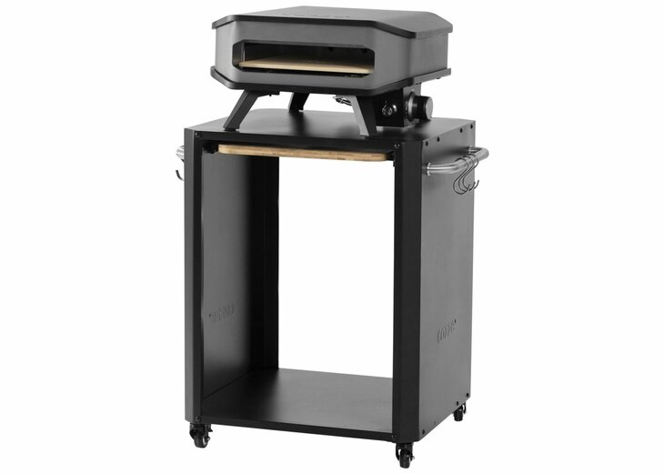 Cozze Trolley met Wielen en Uitschuifbare Snijplank Roesvrijstaal