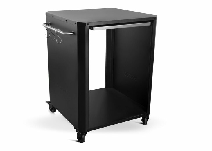 Cozze Trolley met Wielen en Uitschuifbare Snijplank Roesvrijstaal