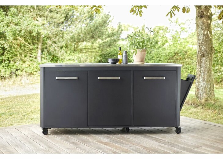 Cozze Werkbank 3 Deurs en 6 Wielen met Opklapbare Werktafels 180 cm