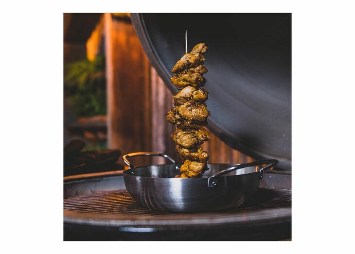 Yakiniku BBQ Accessoire Grillschaal met 2 Spiezen