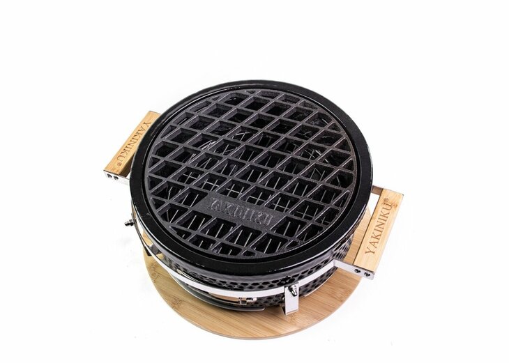 Yakiniku Shichirin Tafelgrill Rond Accessoire Rooster Gietijzer met Meatmarker