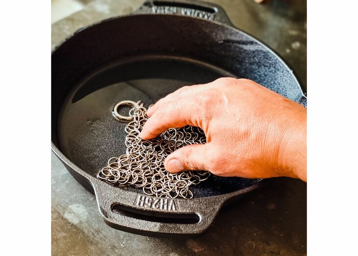 Valhal BBQ Accessoire Schrubmatje Reiniger voor Gietijzer