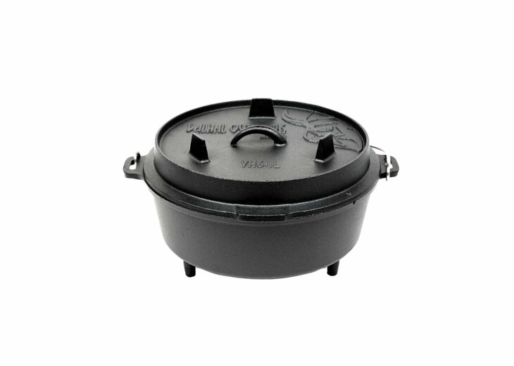 Valhal Dutch Oven Braadpan Gietijzer Zonder Pootjes 6,1 Liter