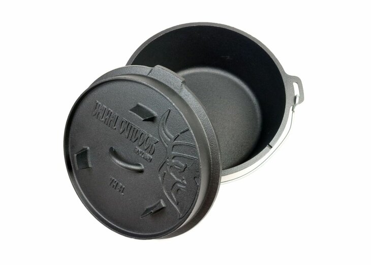 Valhal Dutch Oven Braadpan Gietijzer Zonder Pootjes 8 Liter