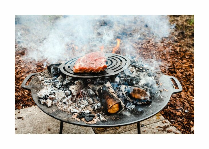 Valhal Vuurschaal Bakplaat Gietijzer met Pootjes 44 cm