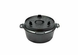 Valhal Dutch Oven Braadpan Gietijzer Zonder Pootjes 6,1 Liter